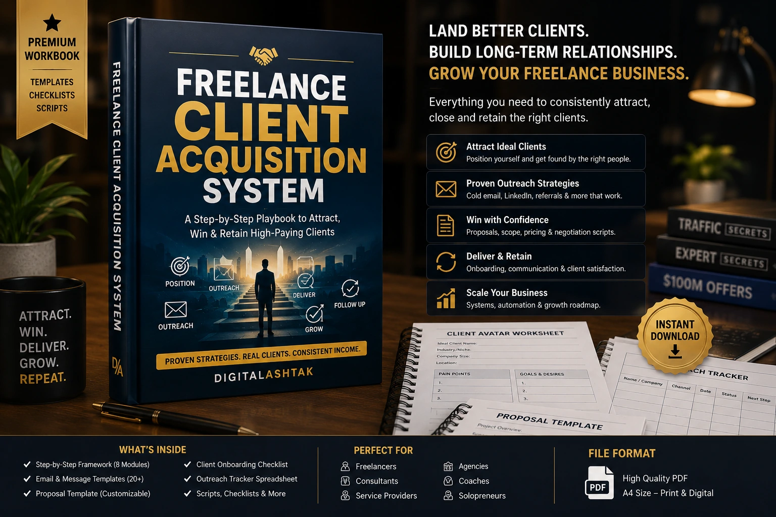Freelance Client Acquisition System — A Step-by-Step Playbook to Attract, Win & Retain High-Paying Clients