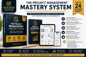 The Project Management Mastery System — A Complete Project Management Operating System to Plan Scope, Manage Tasks, Control Risks, Coordinate Teams, Track Progress & Deliver With Confidence